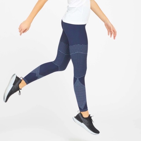SPANX Pants - Spanx Look At Me Now Seamless Moto Leggings Indigo Blue Size XL